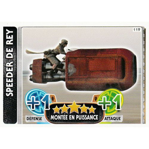 Carte Topps Force Attax Star Wars - N°119 - Speeder De Rey