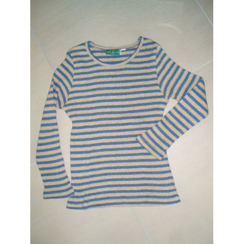 T-Shirt Rayé Manches Longues - Taille 8 Ans