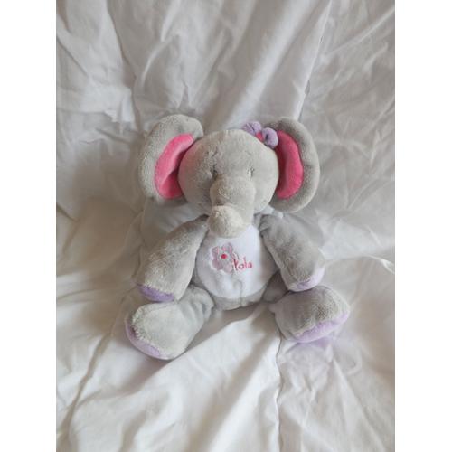 Doudou Éléphant Gris Rose Arthur Et Lola Bébisol