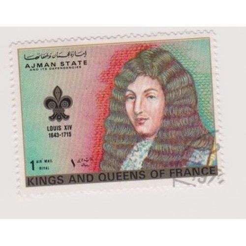 Timbre Ajman State Emirats Arabe Unis Roi De France Kings And Queens Louis Xiv
