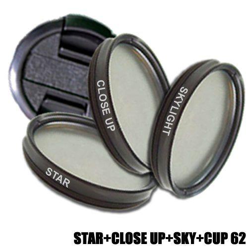 Kit Filtre DynaSun Skylight SKY 62mm + Star 4 Points effect 62 mm + Macro Close Up + Bouchon Objecti