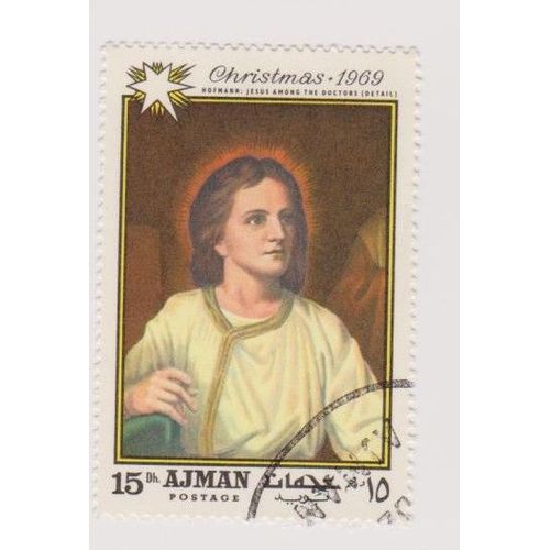 Timbre Ajman State Emirats Arabe Unis Noel 1969 Christmas 