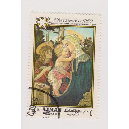 Timbre Ajman Emirats Arabe Unis Noel 1969 Christmas 