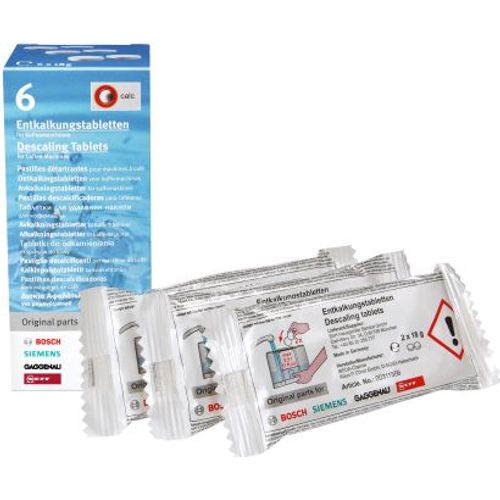 Détartrant Bosch 311556 pour machines à café et bouilloires - 6 tablettes