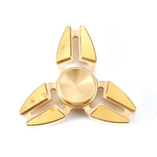 3 Angle Brass Tri-Spinner Fidget Hand Spinner Finger Gyro Edc En Métal Desk Focus Toy Anti Stress Pour Adultes Enfants 