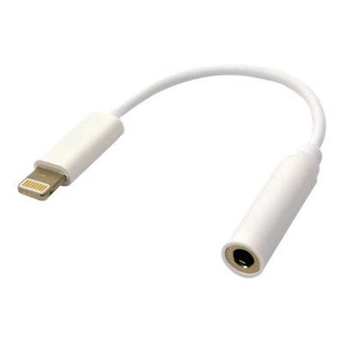 MCL CG-299C/L - Adaptateur Lightning vers prise de casque - Lightning mâle pour jack mini femelle - 10 cm