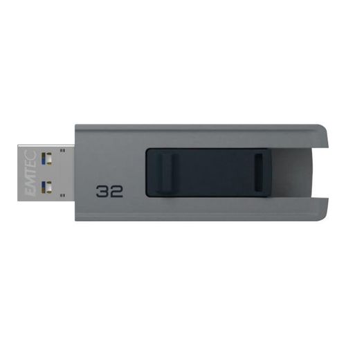 EMTEC B250 Slide - Clé USB - 32 Go - USB 3.0 - gris