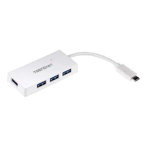 TRENDnet TUC-H4E - Concentrateur (hub) - 4 x SuperSpeed USB 3.0 + 1 x USB-C - de bureau