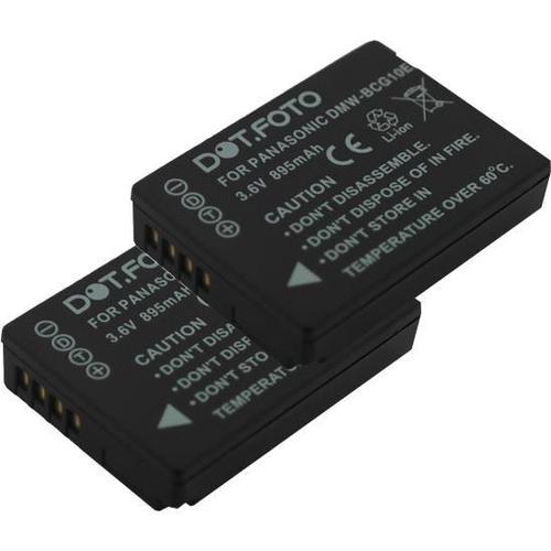 2x Dot.Foto Panasonic DMW-BCG10, DMW-BCG10E Batterie - 3,6v / 895mAh