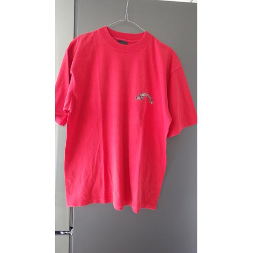 T-Shirt Surf Homme Quiksilver Coton S/M Rouge 