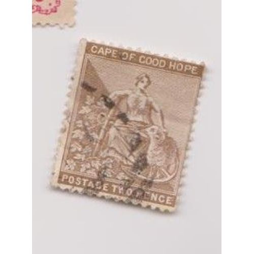 Timbre Cap De Bonne Épérance Assise 1884 Oblitéré