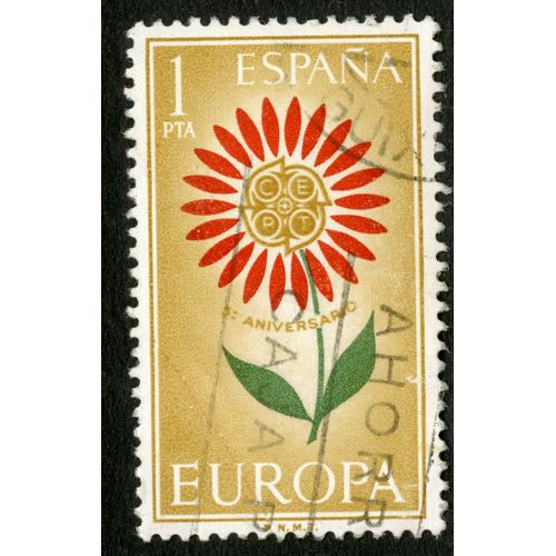 Timbre Oblitéré Espana, Europa Cept, 1 Pta