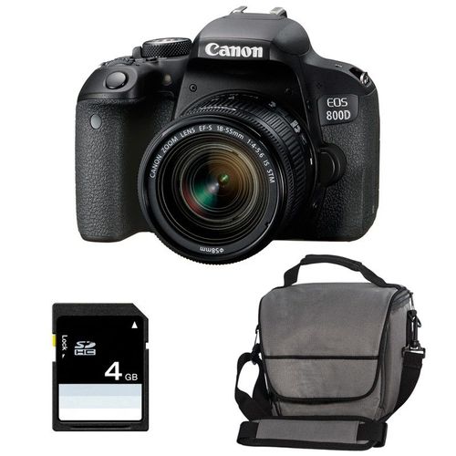 CANON EOS 800D + 18-55 IS STM + Sac + SD 4Go