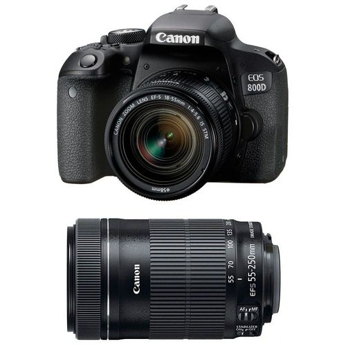 Canon EOS 800D + 18-55 IS STM + 55-250 IS STM
