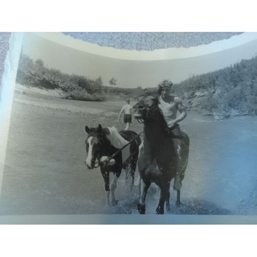 Photo Ww 2 Jeunes Soldats Faisant Du Cheval Russie 