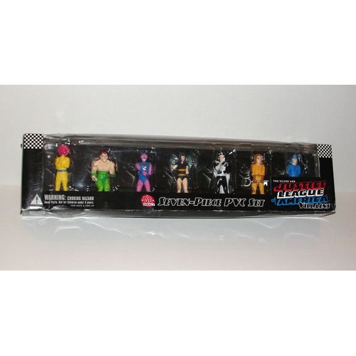 Figurine Dc Comics 2001 Justice League Les Vilains Coffret 7 Figurines Pvc Socles
