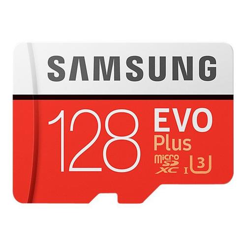 Samsung EVO Plus MB-MC128G - Carte mémoire flash (adaptateur microSDXC vers SD inclus(e)) - 128 Go - UHS-I U3 / Class10 - microSDXC UHS-I