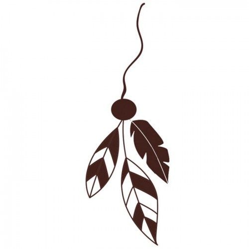 Tampon En Bois - Suspension Plumes 8 X 4,5 Cm