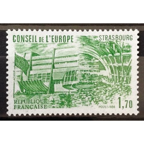 France - Conseil Europe - Palais 1,70 Vert (Impeccable Service N° 82) Neuf** Luxe - Année 1984 - N15953