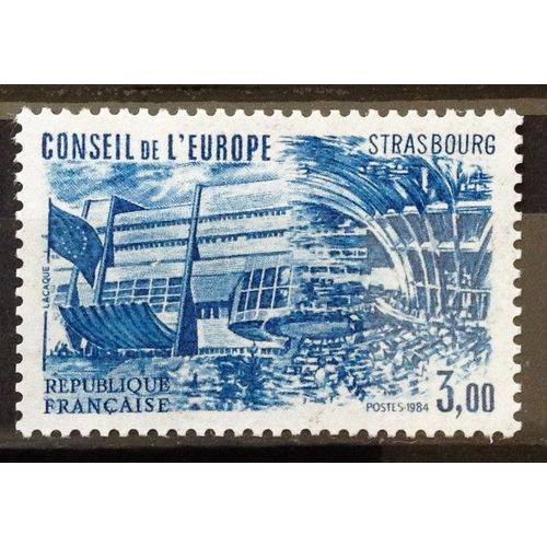 France - Conseil Europe - Palais 3,00 Bleu (Impeccable Service N° 84) Neuf** Luxe - Année 1984 - N15955