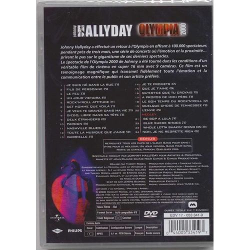 Dvd Johnny Hallyday Olympia 2000 Le Film