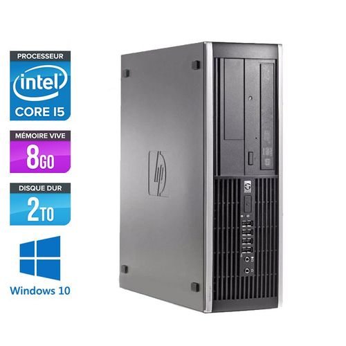 HP Elite 8200 SFF - Intel Core i5-2400 / 3.10 GHz - RAM 8 Go - HDD 2 To - DVD - GigaBit Ethernet - Windows 10 Professionnel