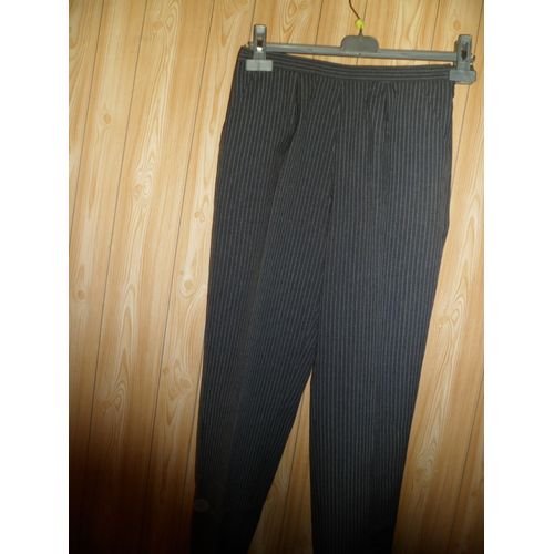 Pantalon La Redoute Polyester 36 Gris Clair