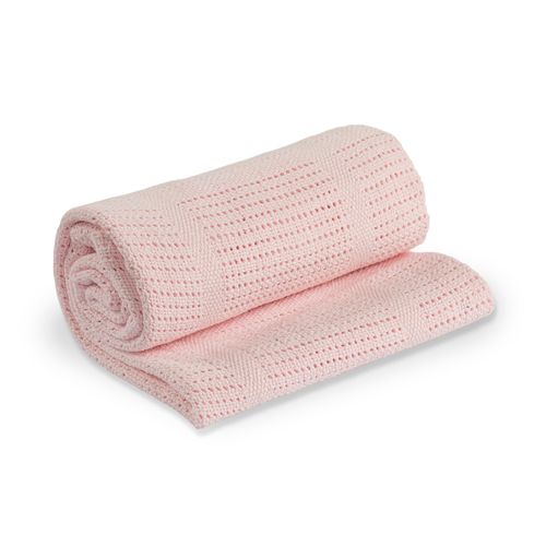 Couverture Tricot De Coton - Rose