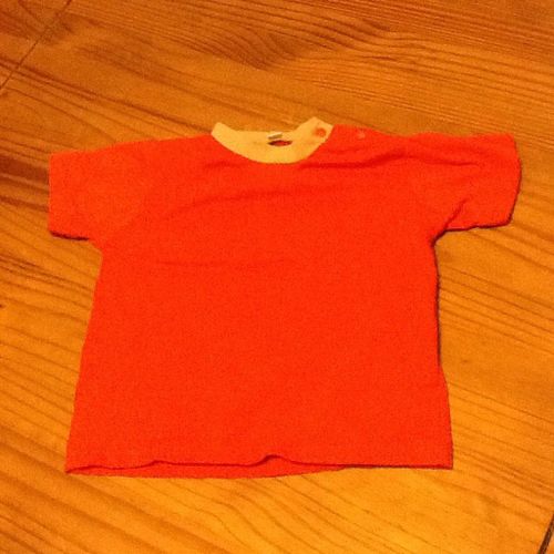 Tee Shirt Orange Bebe 18 Mois