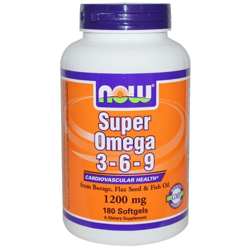 Super Omega 3 - 6 - 9, 1200 Mg (180 Softgels) - Now Foods 