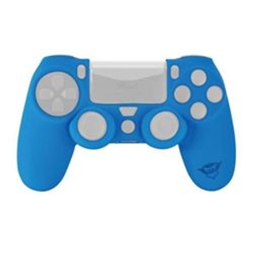 Trust Gxt 744b - Coque De Protection Pour Commande De Console De Jeu - Silicone, Caoutchouc - Bleu - Pour Sony Dual Shock 4