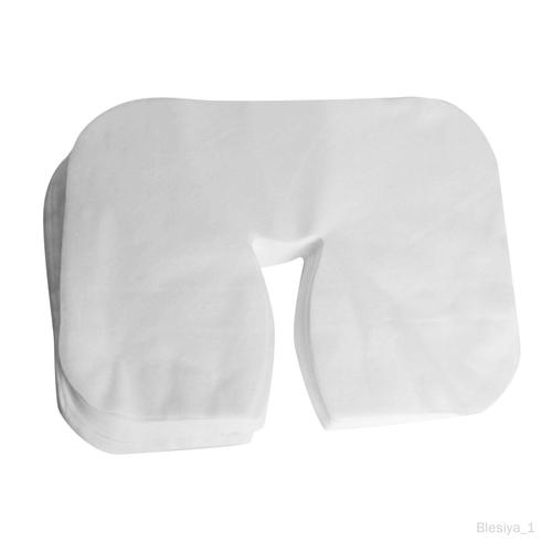 Pack De 100 Jetable Massage Appui-Tête Couvre Le Visage Oreiller Housse De Coussin, Visage Reste Berceau Couvre Blanc