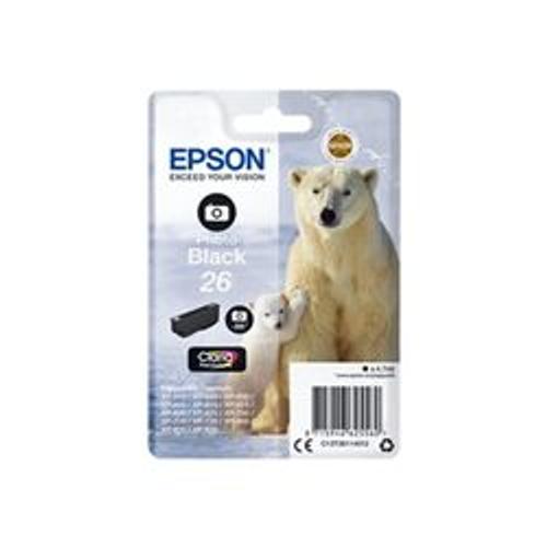 Epson 26 - 4.7 ml - photo noire - originale - blister - cartouche d'encre - pour Expression Premium XP-510, 520, 600, 605, 610, 615, 625, 700, 710, 720, 800, 810, 820