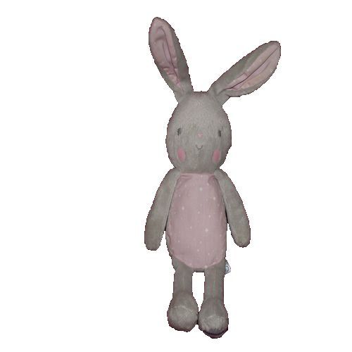 Doudou Klorane Lapin Gris Et Rose Etoile