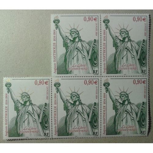 Bloc 5 Timbres France 2004 Yvert Et Tellier N°3639 Auguste Bartholdi (1834-1904) Neufs Gomme Intacte