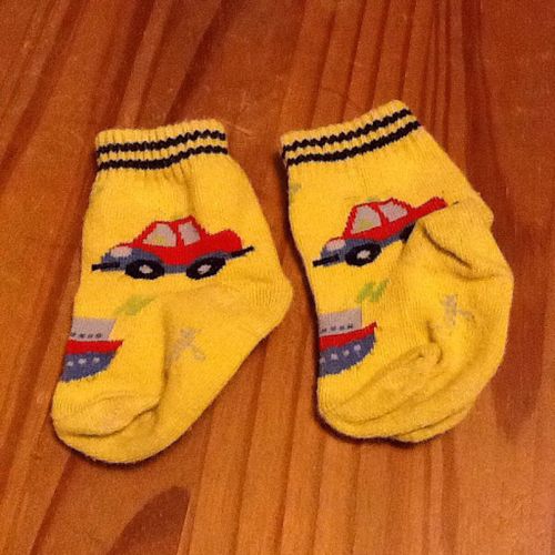 Paire De Chaussettes Bebe Jaune Taille 15/17