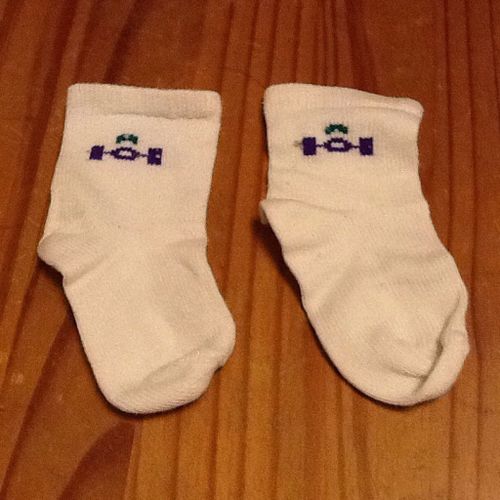 Paire De Chaussettes Bebe Taille 18/20 Blanche