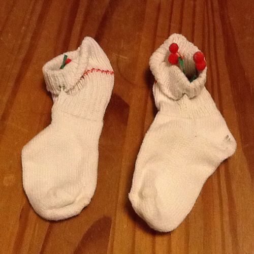 Paire De Chaussettes Bebe Taille 18/20 Blanche