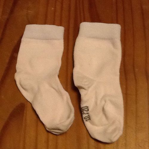 Paire De Chaussettes Bebe Blanche Taille 18/20