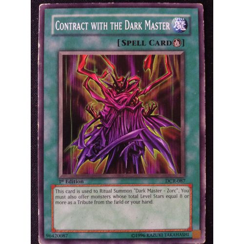 Yugioh! Contract With The Dark Master - Commune - Dcr-087