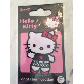 Patch Ecusson Thermocollant Hello Kitty Noeud  Fuchia