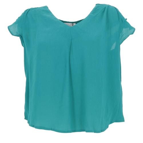 Tee Shirt Manches Courtes Molly Bracken Woven Top Ladies Green Vert