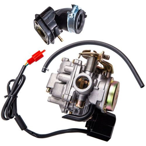 Carburateur 18mm & Collecteur D'admission Pour Rex Rs 450 400 460 500 Gy6 50cc