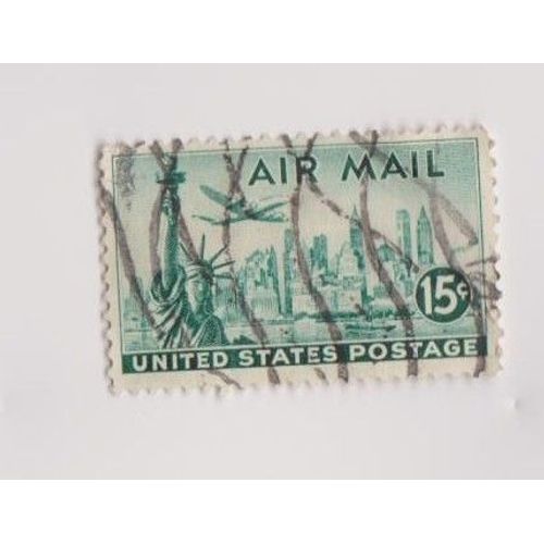 Timbre Usa États Unis D'amérique Air Mail Statue De La Liberté 
