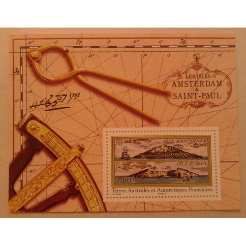 Timbre France Taaf 2013 Yvert Et Tellier N°F653 Bloc Feuillet Île Amsterdam Et Île Saint-Paul Neuf** Gomme Intacte,