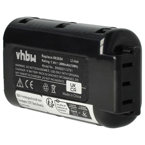 vhbw 1x Batterie remplacement pour Paslode B20543A, BCPAS-404717, 902654 pour outil électrique, cloueur pneumatique (2000 mAh, Li-ion, 7,4 V)
