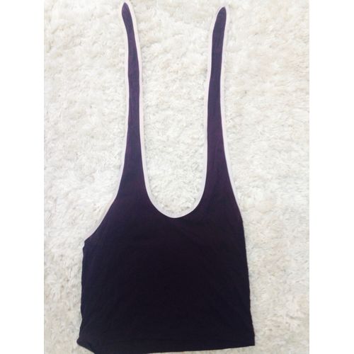 Très Joli Top Dos Nu Kookaï / Prune & Liseret Blanc T1