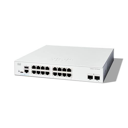 Cisco Catalyst 1200-16T-2G - Commutateur - C3 - intelligent - 16 x 10/100/1000 + 2 x Gigabit Ethernet SFP - Montable sur rack