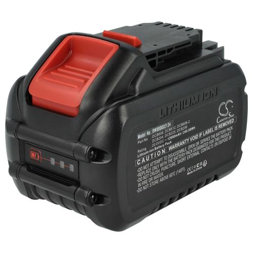 vhbw 1x Batterie compatible avec Dewalt DCS381, DCS380M1, DCS380L1, DCS380M2, DCS380B, DCS380N outil électrique (12000 mAh, Li-ion, 20 V / 60 V)