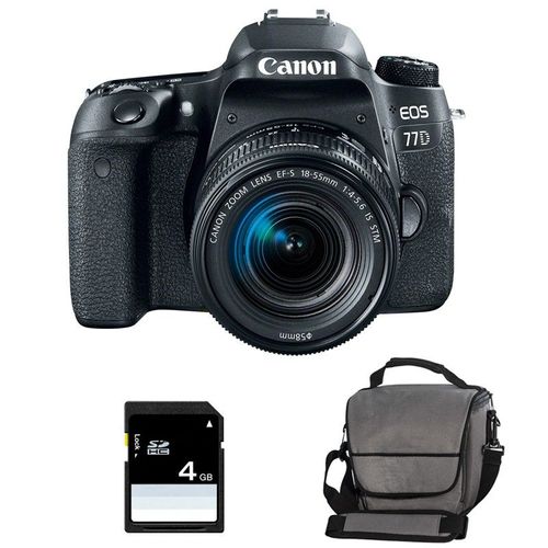 CANON EOS 77D + 18-55 IS STM + Sac + SD 4Go